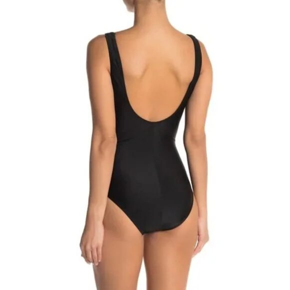Tahari Surplice Wrap One-Piece Swimsuit - Picture 2 of 7